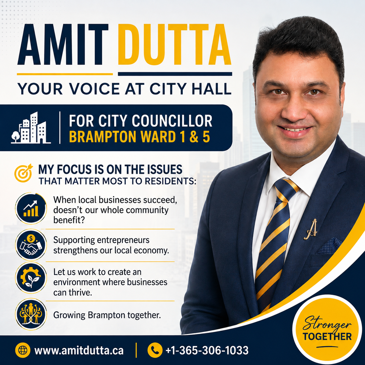 Amit Dutta - Brampton City Councillor - Candidate 2026