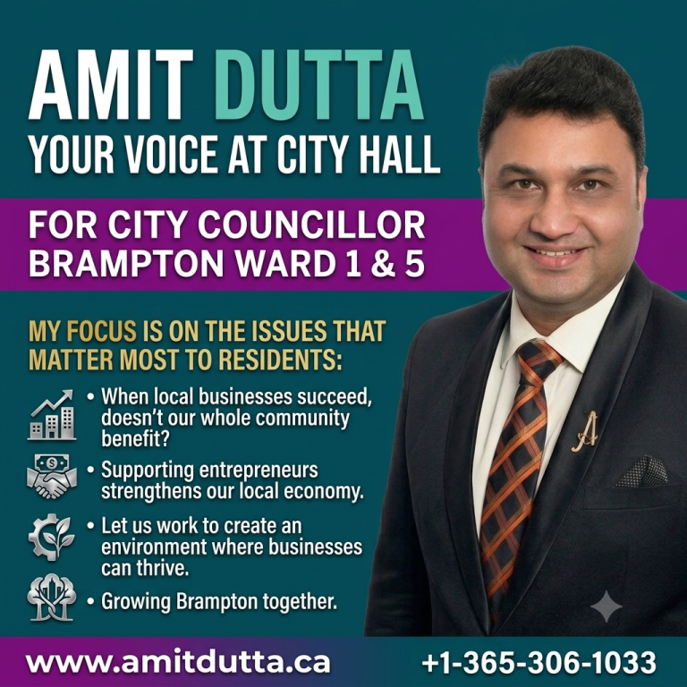 Amit Dutta - Brampton City Councillor - Candidate 2026